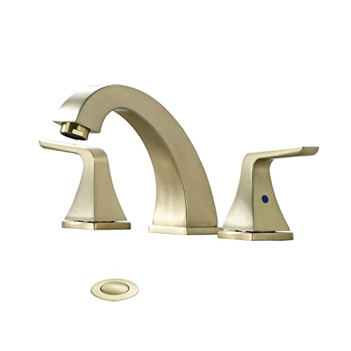 Robinet salle de bain moderne doré brossé pour vasque - 2