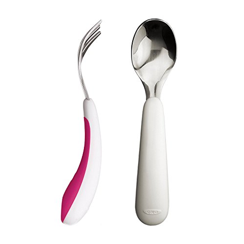 Oxo Tot Fork And Spoon Set, Pack Of 2 (Pink) #TOP2