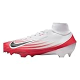 Nike Vapor Pro 1 Fußballschuhe (HM8850-104, White/Midnight Navy/Metallic Silver/Black), Weiß/Universitätsrot/Schwarz, 42 EU