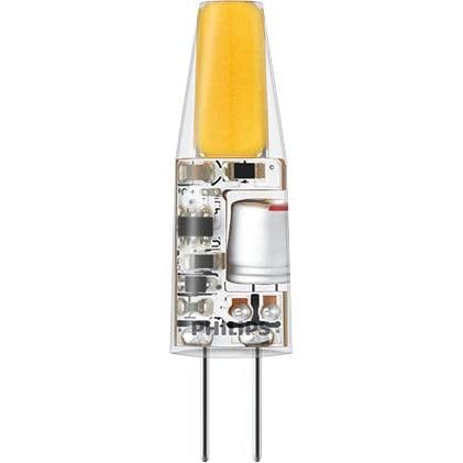 Philips CorePro LED G4 Capsule 1.7W (20W Equivalent) Clear 12V, 2700K Very Warm White 827, Energy Saving LED Bi-Pin Capsule Bulb, Non-Dimmable, Long Life Halogen Replacement