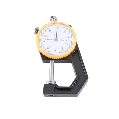 Calibrador de espesores para cuero, calibrador mecánico con esfera, herramienta de medición de espesores planos (rango 0-20 mm) miniatura 3