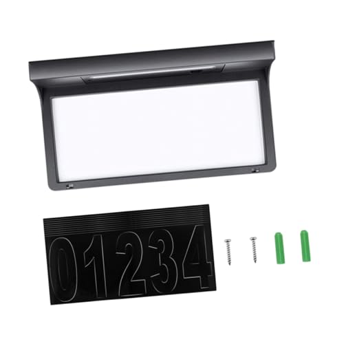 GALPADA Lampe Solaire Numéro Maison LED Étanche pour Extérieur Éclairage Adresse Porte Solaire avec LED Blanc Froid Applique Murale pour Jardin Patio Chemin