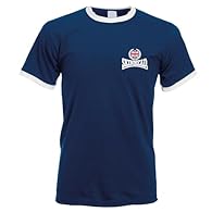 Mens Round Neck Ringer Tshirt with the Logo Embroidered to the Left chest using the latest technology to produce long lasting high quality designs Contrast neck and cuff rib. Cotton/Lycra rib crew neck with taped neckline for comfort. Shoulder-to-sho...
