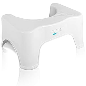 FUCHSI Toiletkruk voor een gezonde darmflora | Perfecte hoogte voor de aanbevolen houding | tegen aambeien, verstopping, winderigheid, prikkelbare darm, blaaspijs | Toiletkruk