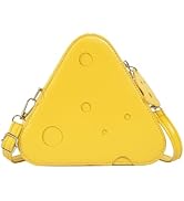 Cheese Purse Mini Crossbody Bag for Women, Cute Novelty Triangle PU Shoulder Bag, Funny Small Han...