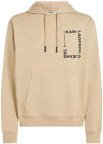Karl Lagerfeld Jeans Herren Regular Frame Logo Hoodie Hellkhaki XS