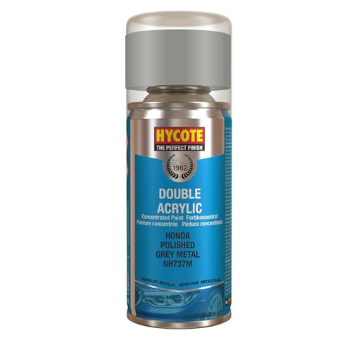 Hycote Double Acrylic Aerosol Car Spray Paint, Honda - Polished Grey, 150 ml