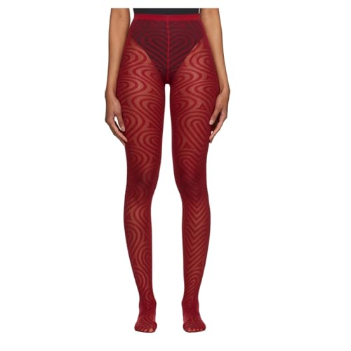 Image of Vintage 60s Printed Funky Tights for Women Y2K Tie Dye Mesh Pantyhose Skinny Body Shaping Leggings Streetwear