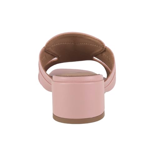 Image of Mochi Women Faux Leather Block Heel Slip-on Fashion Sandal