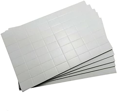 320 Pack - Double Sided Sticky Pads - 12mm x 19mm Adhesive Foam White Pads Pre Cut Sheets (alternative to nails and glue)