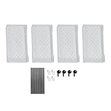 ANKROYU Rollwagen, verbreiterter PP-Edelstahl, 4 Etagen mit Rädern, Aufbewahrungswagen für Badezimmer, Toilette, Wohnzimmer, Küche, Mehrzweckwagen, Organisationswagen aus Metall (Weiß)