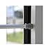 Produktbild Klemmstange für Fenster Gardine Länge wählbar bis 120 cm, ausdrehbar mit Saugknopf (Silber 40-60 cm)