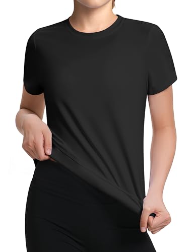 JOCMIC Girls Athletic Shirts Short Sleeve, Quick Dry Tshirt Fitted Tops for Cheer Dance Tennis4