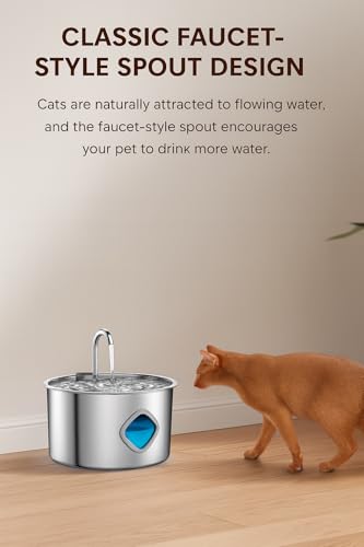 Fuente automática para gatos acero inoxidable 3.2L miniatura 3