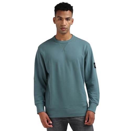 Calvin Klein Sudadera Hombre Sweatshirt Badge Crew Neck sin...