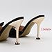BHDJK Women's Satin Bow Backless Pointed Toe Stiletto Sandal Summer Fashion Open Toe Slingback Slip On Dress Wedding High Heel Mules for Party Dating Sexy Pumps (Black,5)