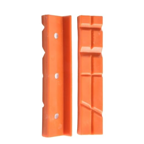 Lawnoval Morse per morse da banco con cuscinetti morbidi, protezioni per ganasce da 10,2/15/15,2 cm, con magneti incorporati, metallo, legno e plastica, confezione da 2 per arancione E5inch