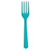 Plastic Forks, Teal, 18 Count
