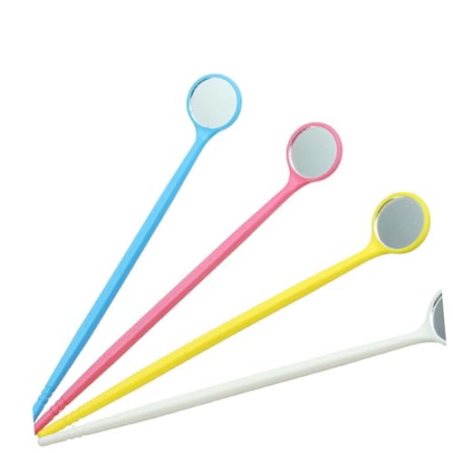 FOMIYES Plastic Glass Mirrors 10pcs Set Lash Inspection Non-slip Handle Anti-fog for Professionals Random Color