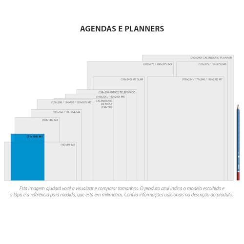 Tilibra - Agenda Costurada MIni 7,8 x 10,8 cm Abacute 2025 - Abacates fundo azul xadrez