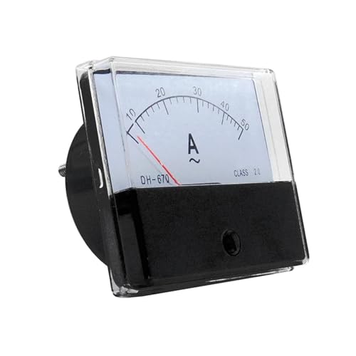 Amperímetro analógico AC de panel rectangular DH670 medidor amperio 70x60mm para cuadro eléctrico 2