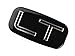 2pcs LT Emblems 3D Sticker Nameplate Replacement for 99-07 15036136 Chevrolet Silverado Suburban Tahoe Chevy GM (Chrome/Black)