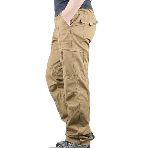 Men Casual Cargo Pants Lightweight Relaxed Fit Outdoor Hiking Sports Sweatpant Fashion Baggy Work Trouser with Pocket