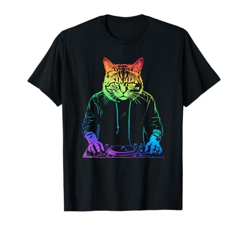 Dj Cat, divertida música house, amante de la música para gatos Camiseta