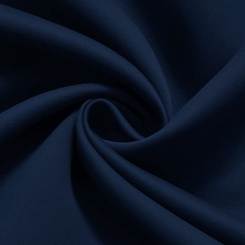 Image of COSVIYA Grommet Room Darkening Navy Blue Curtains 72 inch Long for Bedroom | Light Blocking Insulated Thermal Curtains for Living Room, Blackout Thick Polyester Window Drapes,38x72 inches, 2 Panels