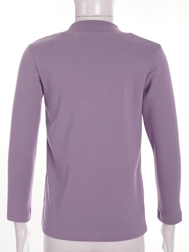 Kids Girls Boys Thermal Shirt Baselayer Solid Color Mock Neck Undershirts Underwear Sport Running Workout Top4