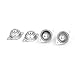 Aexit 49mmx32mm Flange Knobs & Hand Wheels Mounted Conveyor Roller Ball Bearing Transfer Unit Silver Star Knobs Tone 4pcs