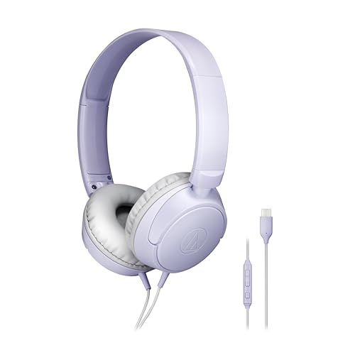 Image of Audio-Technica ATH-S120C-LV USB-C Headphones, Violet