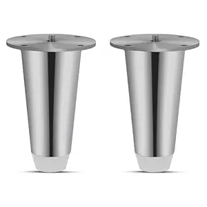 Plantex Heavy Duty Round 4 inche Spare Sofa Legs/Sofa Bushes for Hight/Legs for Furniture(Set of 2 pcs,Chrome)