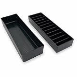 Laube Wide Blade Case Organizer for Clipper Blades - Professional 12 Slot Clipper Blade Caddy - Detachable Snap On Lid- Made in The USA - Black - 1 Pack