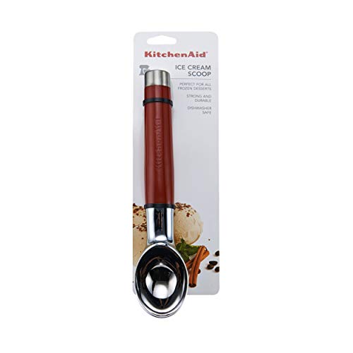 KitchenAid Colher de sorvete gourmet, tamanho único, vermelho fosco