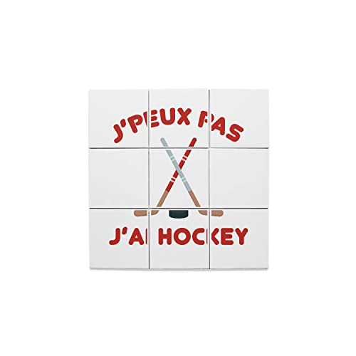 Carreaux céramique hockey décoratifs lot de 9 pièces format 32x32cm