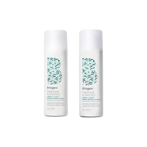 Briogeo Destined For Density Caffeine + Biotin Peptide Density Shampoo and Conditioner Set, Increases Hair Thickness and Density for Fine or Thinning Hair, Vegan, Cruelty-Free, 2 x 8 fl oz Cover
