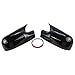 Vacumist Carbon Fiber ABS Side Mirror Housing Cover Compatible With For Renault For Megane 2 MK2 2002-2009, Pair For Driver And Passenger Side Protection(Gloss Black)