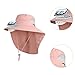 getuse Children Outdoor Hat with Solar Fan Rechargeable Breathable Versatile Cooling Hat for Boys Girls Fashionable- Pink