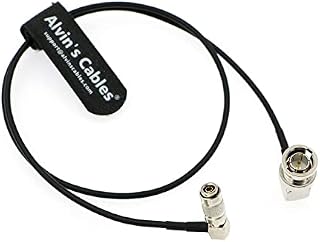 Alvin's Cables DIN 1.0/2.3 Mini BNC Right Angle to BNC Male HD SDI RG179 75ohm Cable for Blackmagic 0.3M