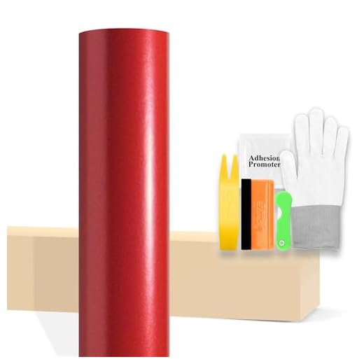 60"x540" (5FTx45FT) Matte Metallic Satin Pearl Red Vinyl Wrap Sticker Sheet Film DIY Decal Car Auto Vehicle Motoorcycle Air Release Bubble Free Self Adhesive Peel and Stick Free Tool Kit