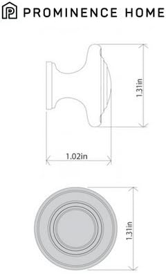 Prominence Home 50530 20-Pack Round Cabinet Knobs, Oil-Rubbed Bronze, 1 Height, 1.3-inch Diamater, 20 Pack, 20 Count
