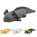 unsnurnoch Realistic Grey Axolotl Plush 18", Soft Salamander Stuffed Animal, Cute Plush Doll for Kids Aninal Lovers, Creative Room Décor,Ideal Presnet Birthday Chirstmas Festival