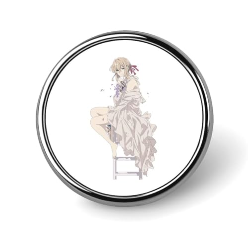 ヴァイオレット・エヴァーガーデン ピンバッジ バッジ エナメル ピン ブローチ バッヂ 丸型 装飾 ラウンド 儀式 パーティ 日常生活 カジュアル コーディネートアイテムです