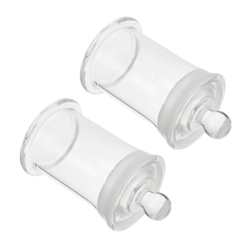 NAMOARLY 2pcs High Borosilicate Specimen Bottle Sample Sealing Bottle Specimen Collection Bottle Clear Container Laboratory Reagent Bottle Sample Bottles Clear Thickened Vial Glass