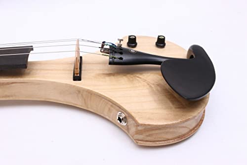 New 5String Electric Violin 4/4 Full Size Violin Guitar Shape Solid Wood Ebony Wood Violin Fittings Big Jack Free Violin Case Bow Clear Coat #TOP5