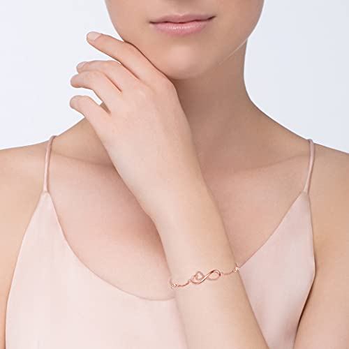 Everu Infinity Bracelets For Women,Sterling Silver Heart Bracelets For Girlsfriend,Charm Bracelets Gifts For Girlfriend,Daughter Gift From Mom,Mother's Day Bracelet (Rose Gold) #TOP1