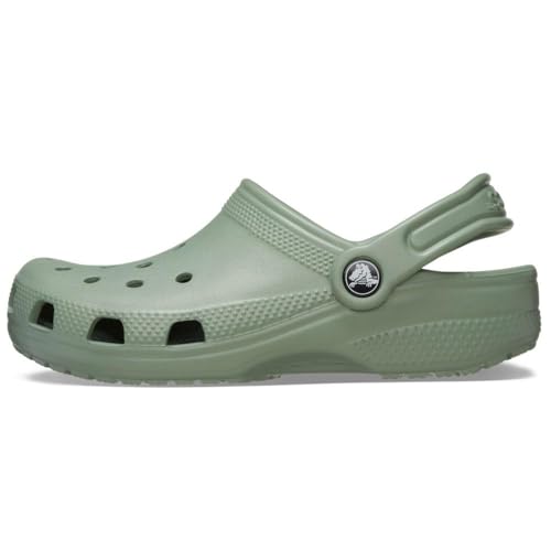 Image of Crocs Kids Unisex Classic Clogs (Little Kid /Big Kid), Moss, 1 Medium