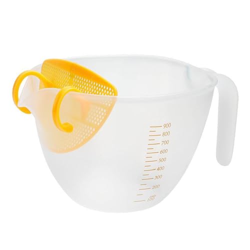 WNDUOKXH Colador de frutas para batir huevos, lavar frutas y medir líquidos. Utensilios multifuncionales para hornear.