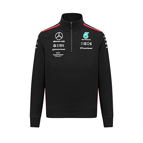 Mercedes AMG Petronas Formula One Team - 2023 Team 1/4 Zip Sweatshirt - Black - Men - Size: XL